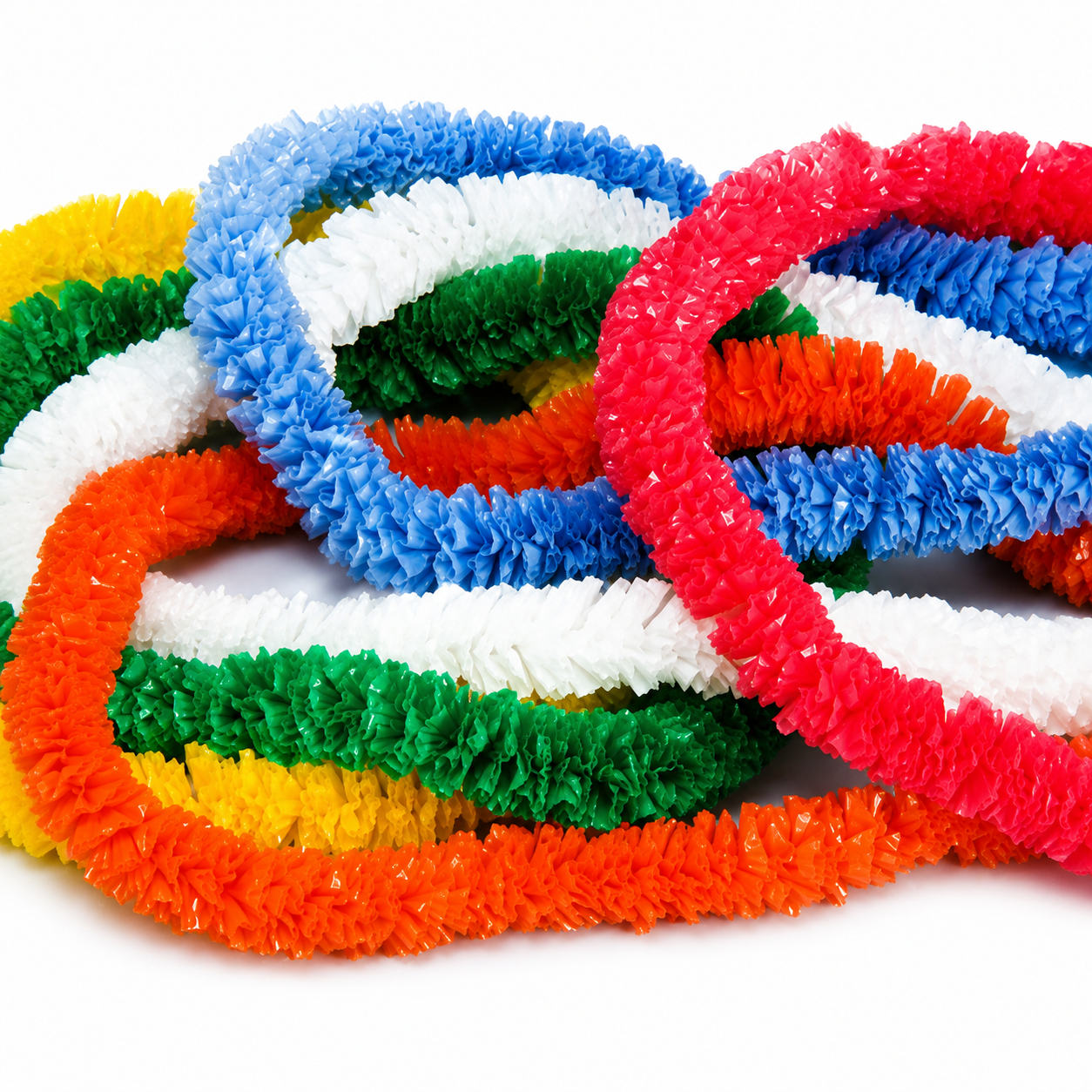 Hawaiian Poly Leis - Bulk Pack