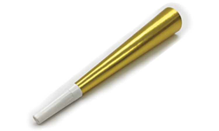 Gold Foil Horns with Mouthpiece