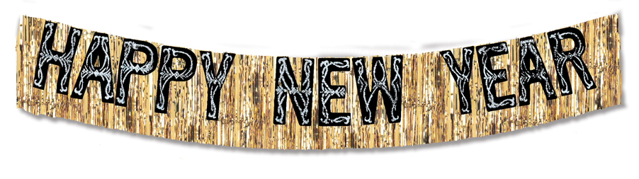 12' Metallic Happy New Year Banner