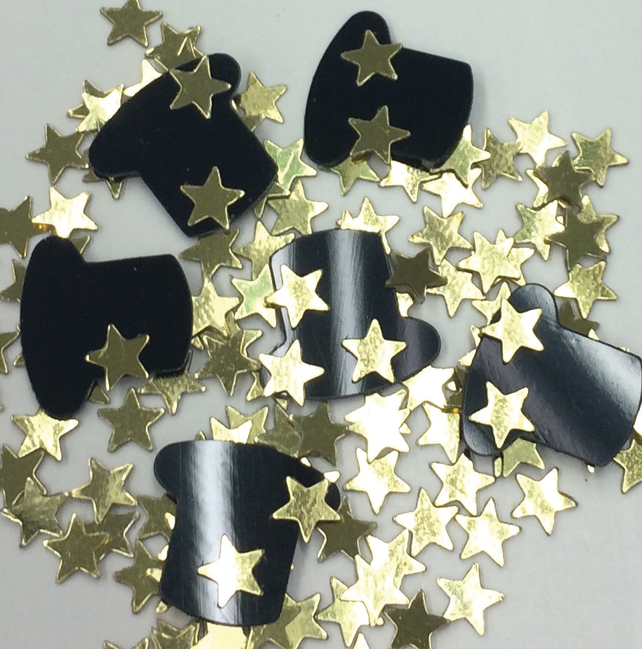 Gold and Black Metallic Confetti