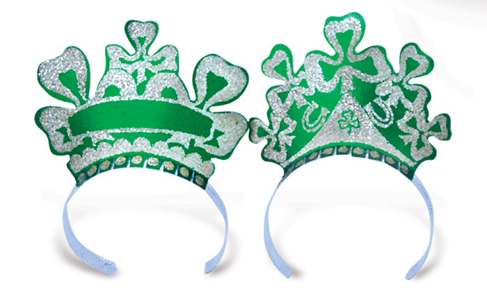 GLITTER SHAMROCK TIARAS