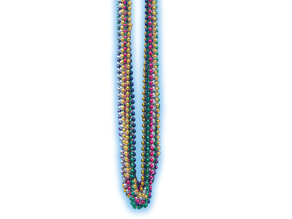 MULTI-COLOR METALLIC BEAD NECKLACES