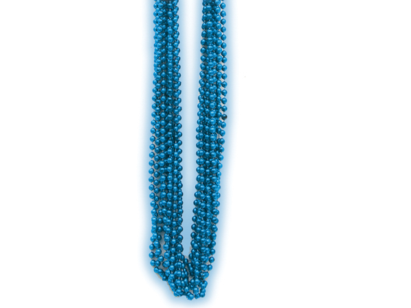 Blue Metallic Bead Necklaces