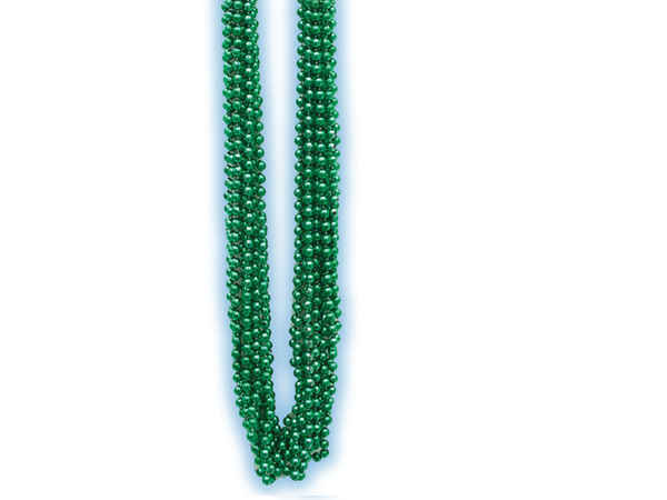 GREEN METALLIC BEAD NECKLACES