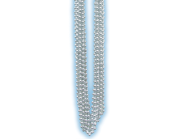 Silver Metallic Bead Necklaces