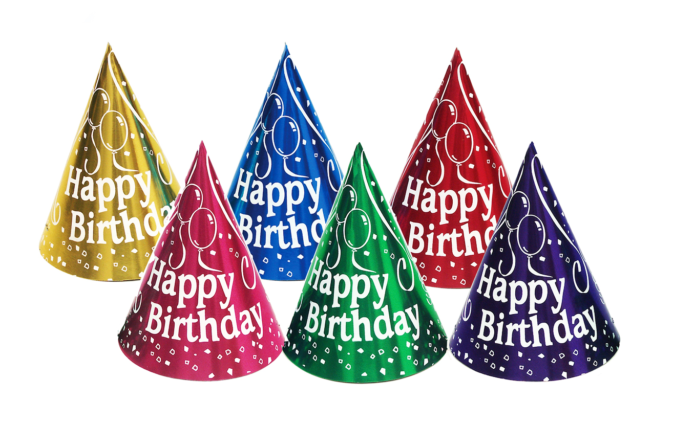 CHILD'S SIZE FOIL HAPPY BIRTHDAY HATS