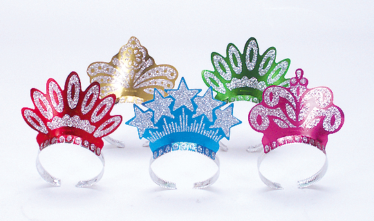 CROWN TIARA WITH SILVER GLITTER