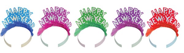 TIARA WITH GLITTER AND MATCHING FEATHER