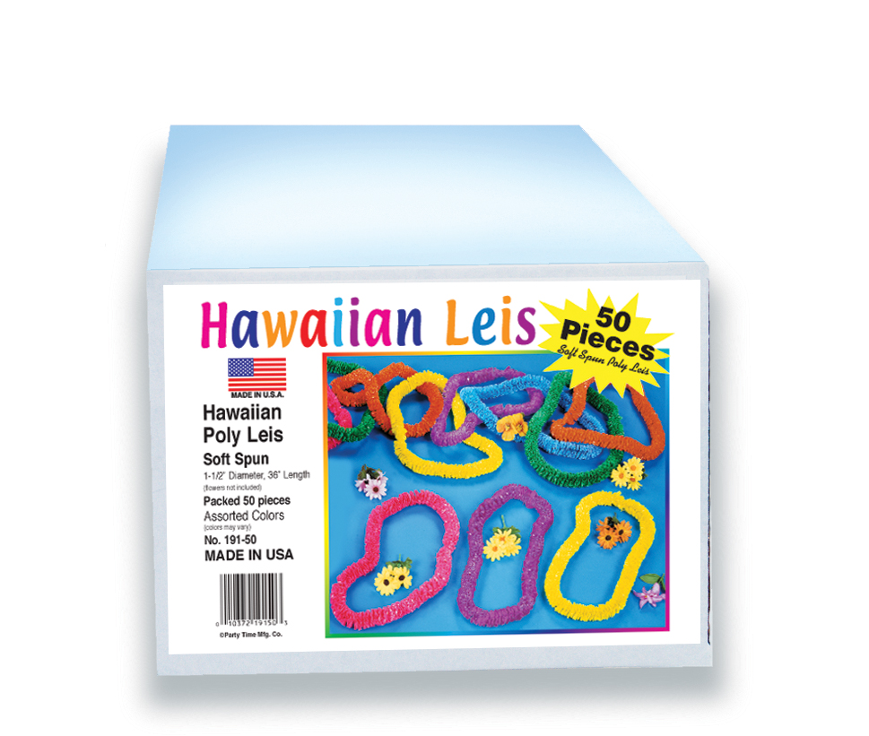 POLY LEIS IN DISPLAY BOX