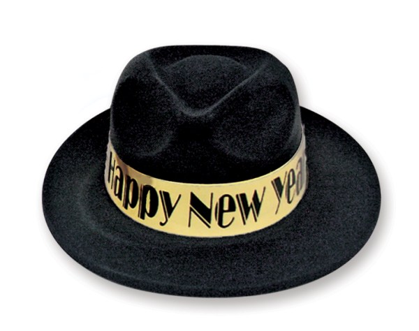 BLACK VELOUR FEDORA WITH BAND