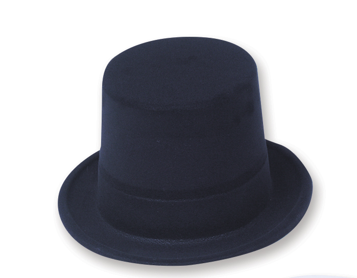 BLACK VELOUR TOP HAT