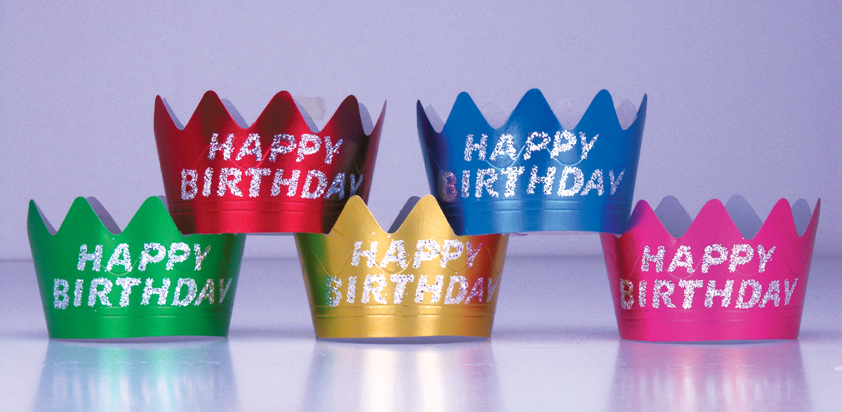 CHILD'S SIZE HAPPY BIRTHDAY CROWNS