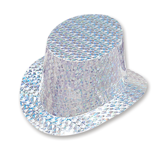 SILVER PRISMATIC TOP HAT