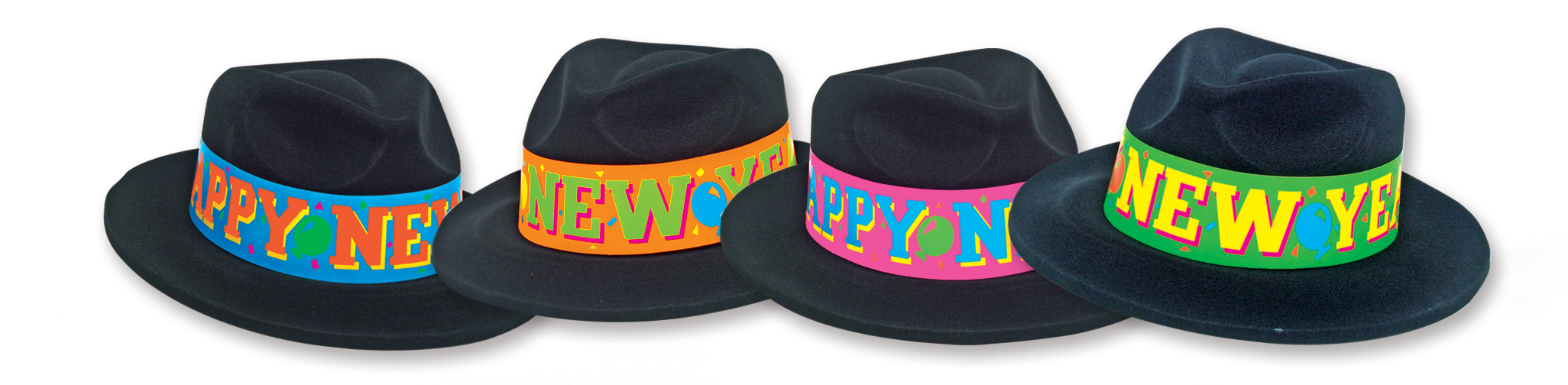 BLACK VELOUR FEDORAS